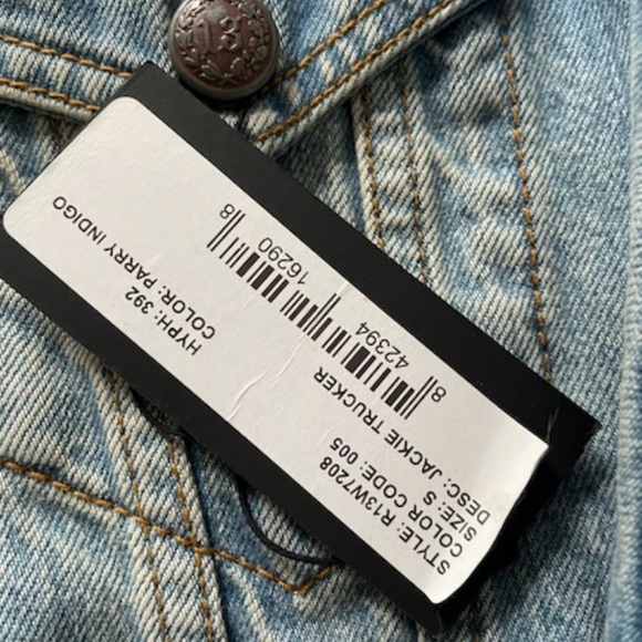 R13 Jean jacket new with tags - Picture 5 of 7